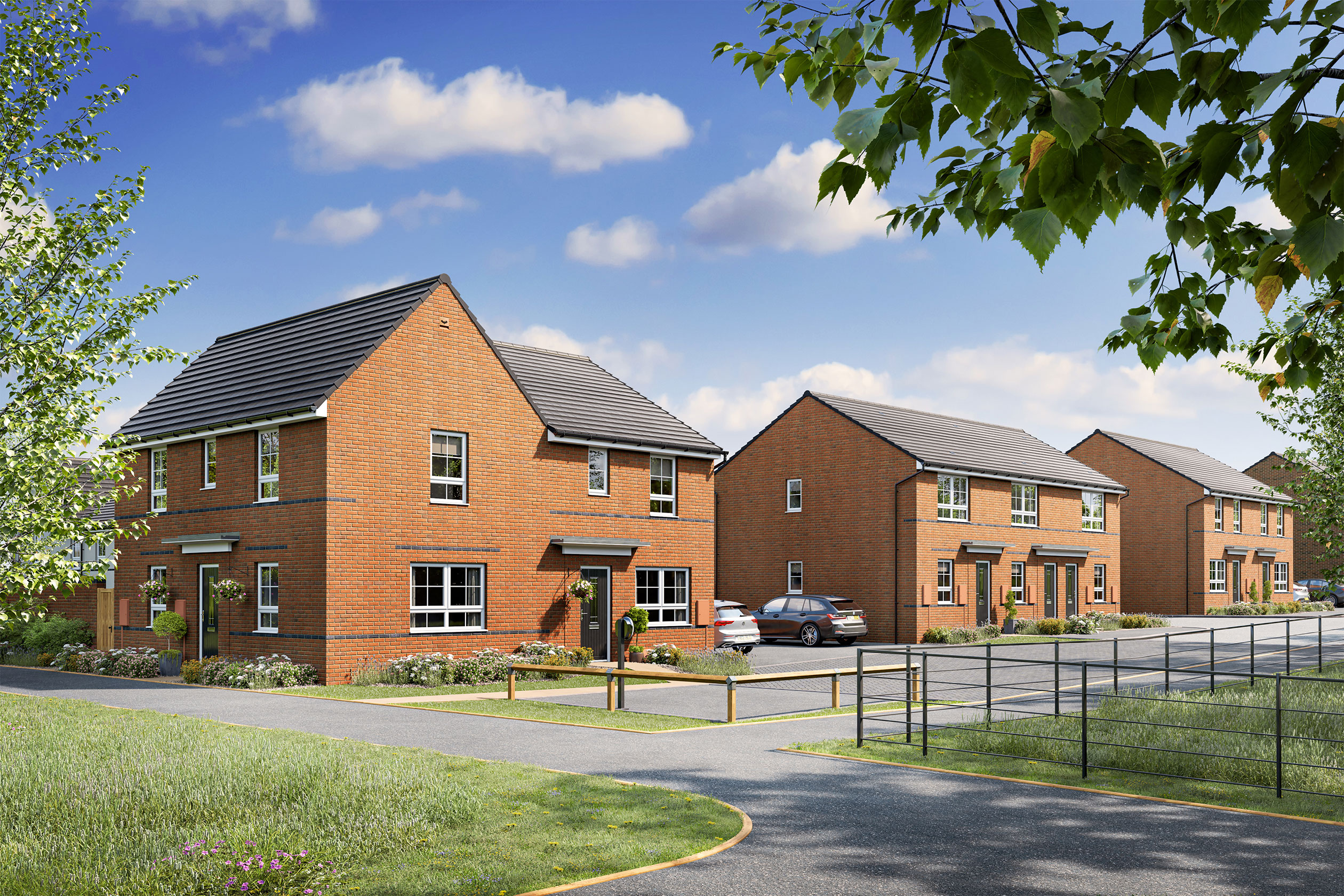 Street scene of Fiddington Fields